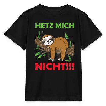 Drôle de paresseux, pas de désir - T-shirt bio MINI CREATOR Stanley/Stella Enfant - noir - Devant - Mikhail (115cm)