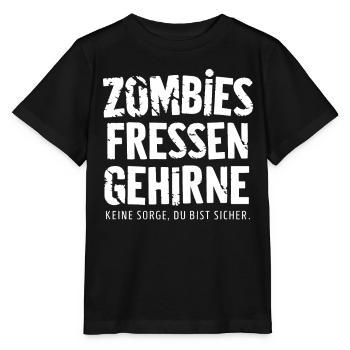 Zombies fressen Gehirne - Stanley/Stella Kinder T-Shirt MINI CREATOR  - Schwarz - Vorne - Mikhail (115cm)