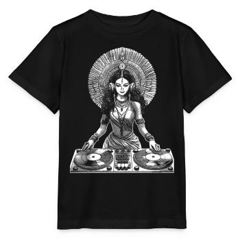 Goa Festival Vibes Shirt: Elektronische Tanzmusik - Stanley/Stella Kinder T-Shirt MINI CREATOR  - Schwarz - Vorne - Mikhail (115cm)