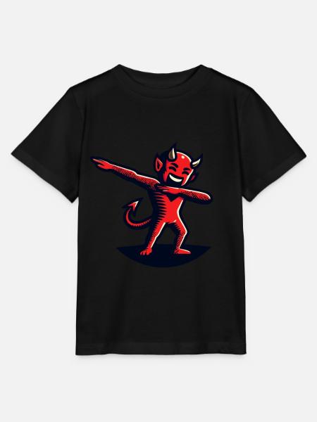Dabbender Teufel Lustiges Dabbing Design - Stanley/Stella Kinder T-Shirt MINI CREATOR - Schwarz
