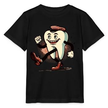 Tooth Decay Tooth Funny Halloween - Stanley/Stella MINI CREATOR Kids’ T-Shirt - black - Front - Mikhail (115cm)