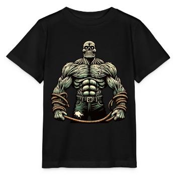 Muskulöser Bodybuilder Halloween Kostüm Deko - Stanley/Stella Kinder T-Shirt MINI CREATOR  - Schwarz - Vorne - Mikhail (115cm)