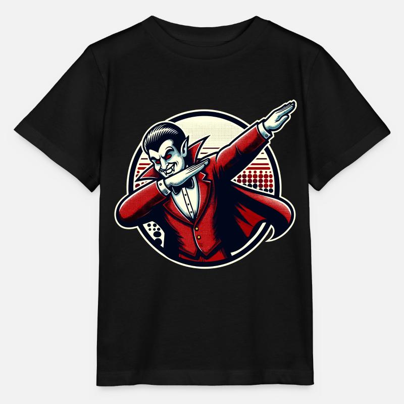 Dabbing Vampire Drôle Dabbing Design Halloween - T-shirt bio MINI CREATOR Stanley/Stella Enfant - noir