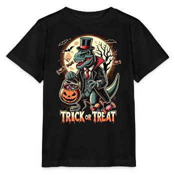 Drôle T-Rex vampire menteur bonbons - T-shirt bio MINI CREATOR Stanley/Stella Enfant - noir - Devant - Mikhail (115cm)