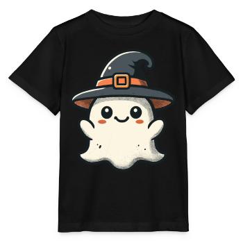 Lustiger Hexen Geist Gespenstische Party - Stanley/Stella Kinder T-Shirt MINI CREATOR  - Schwarz - Vorne - Mikhail (115cm)