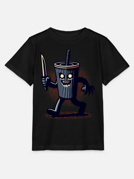 Unheimlicher Psycho Trinkbecher Getränke - Stanley/Stella Kinder T-Shirt MINI CREATOR - Schwarz