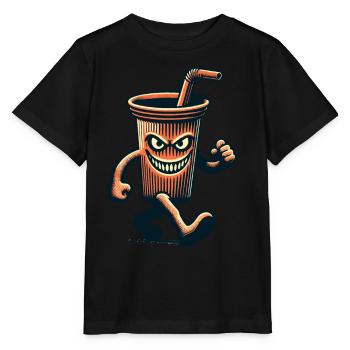 Gobelet effrayant Boissons pour les films d’horreur - T-shirt bio MINI CREATOR Stanley/Stella Enfant - noir - Devant - Mikhail (115cm)