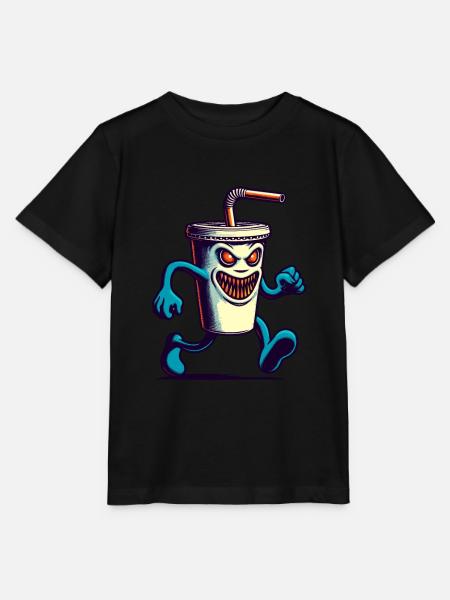 Unheimlicher Monster Trinkbecher Getränke - Stanley/Stella Kinder T-Shirt MINI CREATOR - Schwarz