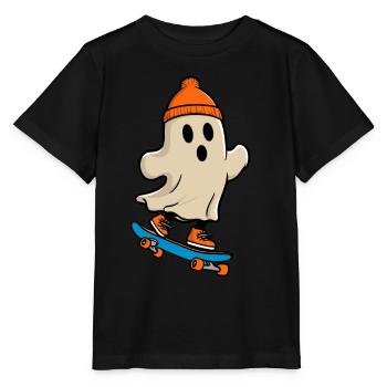 Skateboarding Gespenstische Party Skateboarder - Stanley/Stella Kinder T-Shirt MINI CREATOR  - Schwarz - Vorne - Mikhail (115cm)