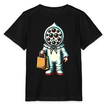 Gespenstische Party Trick Or Treat - Stanley/Stella Kinder T-Shirt MINI CREATOR  - Schwarz - Vorne - Mikhail (115cm)