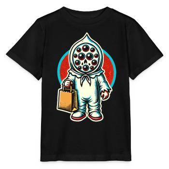 Gespenstische Party Trick Or Treat - Stanley/Stella Kinder T-Shirt MINI CREATOR  - Schwarz - Vorne - Mikhail (115cm)