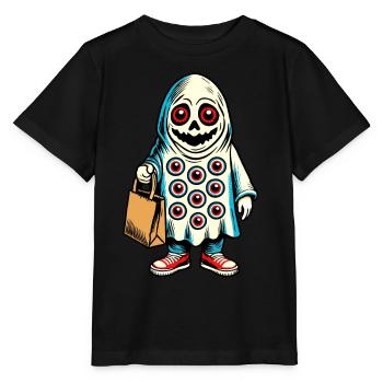 Gespenstische Party Trick Or Treat Streetwear - Stanley/Stella Kinder T-Shirt MINI CREATOR  - Schwarz - Vorne - Mikhail (115cm)