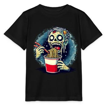Nouilles Ramen Zombie Pour Films D’horreur Japonais - T-shirt bio MINI CREATOR Stanley/Stella Enfant - noir - Devant - Mikhail (115cm)