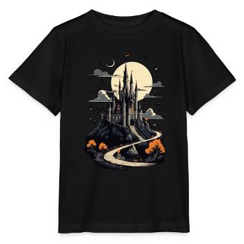 Château hanté effrayant Château hanté magique - T-shirt bio MINI CREATOR Stanley/Stella Enfant - noir - Devant - Mikhail (115cm)