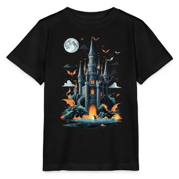 Château hanté effrayant Château hanté magique - T-shirt bio MINI CREATOR Stanley/Stella Enfant - noir - Devant - Mikhail (115cm)