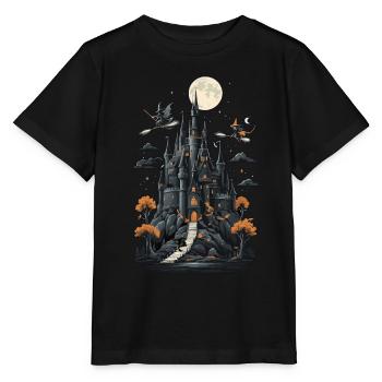 Château hanté effrayant Château hanté magique - T-shirt bio MINI CREATOR Stanley/Stella Enfant - noir - Devant - Mikhail (115cm)