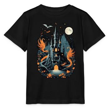 Château hanté effrayant Château hanté magique - T-shirt bio MINI CREATOR Stanley/Stella Enfant - noir - Devant - Mikhail (115cm)