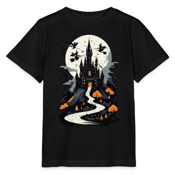Château hanté effrayant Château hanté magique - T-shirt bio MINI CREATOR Stanley/Stella Enfant - noir - Devant - Mikhail (115cm)