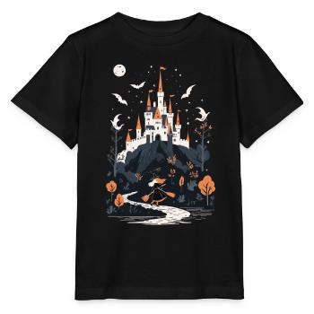 Château hanté effrayant Château hanté magique - T-shirt bio MINI CREATOR Stanley/Stella Enfant - noir - Devant - Mikhail (115cm)