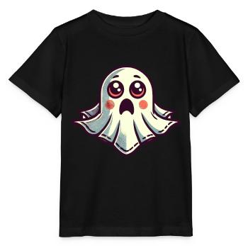 Erschrockenes Gespenst Lustiges Geister Design - Stanley/Stella Kinder T-Shirt MINI CREATOR  - Schwarz - Vorne - Mikhail (115cm)