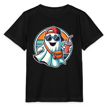 Boo-Jee Gespenst Lustiger Modischer Geist - Stanley/Stella Kinder T-Shirt MINI CREATOR  - Schwarz - Vorne - Mikhail (115cm)