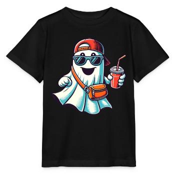 Boo-Jee Gespenst Lustiger Modischer Geist - Stanley/Stella Kinder T-Shirt MINI CREATOR  - Schwarz - Vorne - Mikhail (115cm)