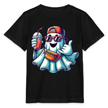 Boo-Jee Gespenst Lustiger Modischer Geist - Stanley/Stella Kinder T-Shirt MINI CREATOR  - Schwarz - Vorne - Mikhail (115cm)