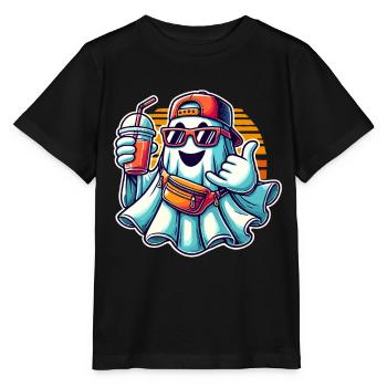 Boo-Jee Gespenst Lustiger Modischer Geist - Stanley/Stella Kinder T-Shirt MINI CREATOR  - Schwarz - Vorne - Mikhail (115cm)