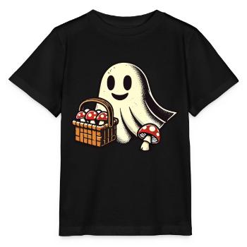 unheMushroom Picker Ghost Amateur de champignons fantomatiques - T-shirt bio MINI CREATOR Stanley/Stella Enfant - noir - Devant - Mikhail (115cm)