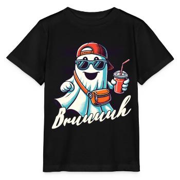 Unheimliches Halloween Gespenst Bruh - Stanley/Stella Kinder T-Shirt MINI CREATOR  - Schwarz - Vorne - Mikhail (115cm)