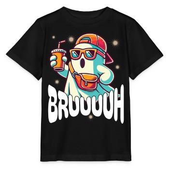 Unheimliches Halloween Gespenst Bruh - Stanley/Stella Kinder T-Shirt MINI CREATOR  - Schwarz - Vorne - Mikhail (115cm)