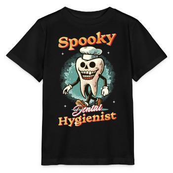Spooky Zahnhygieniker Halloween Spaß - Stanley/Stella Kinder T-Shirt MINI CREATOR  - Schwarz - Vorne - Mikhail (115cm)