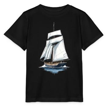 Sailing Ship Adventure on the High Seas - Stanley/Stella MINI CREATOR Kids’ T-Shirt - black - Front - Mikhail (115cm)