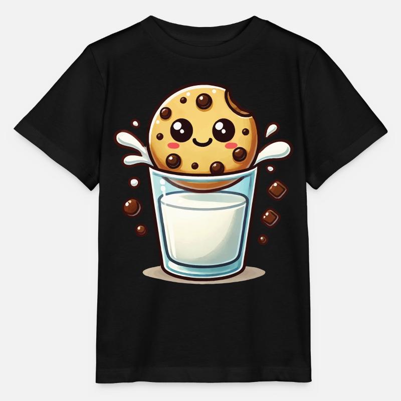 Joyeux biscuits et plaisir de Noël au lait - T-shirt bio MINI CREATOR Stanley/Stella Enfant - noir