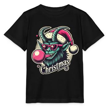 Krampus Weihnachten Sigma Male Stil - Stanley/Stella Kinder T-Shirt MINI CREATOR  - Schwarz - Vorne - Mikhail (115cm)
