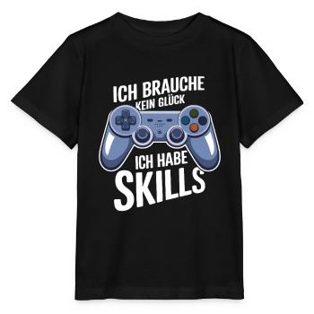Ich hab gaming Skills - Stanley/Stella Kinder T-Shirt MINI CREATOR  - Schwarz - Vorne - Mikhail (115cm)