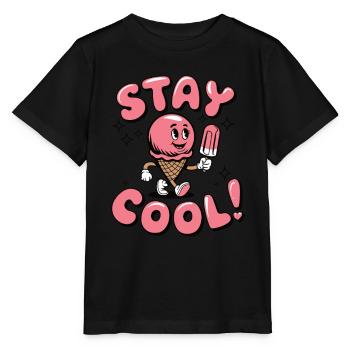 Restez cool Mascotte - T-shirt bio MINI CREATOR Stanley/Stella Enfant - noir - Devant - Mikhail (115cm)