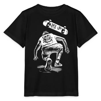Zurück aufs Board – Skate-Shirt nach Sturz - Stanley/Stella Kinder T-Shirt MINI CREATOR  - Schwarz - Vorne - Mikhail (115cm)