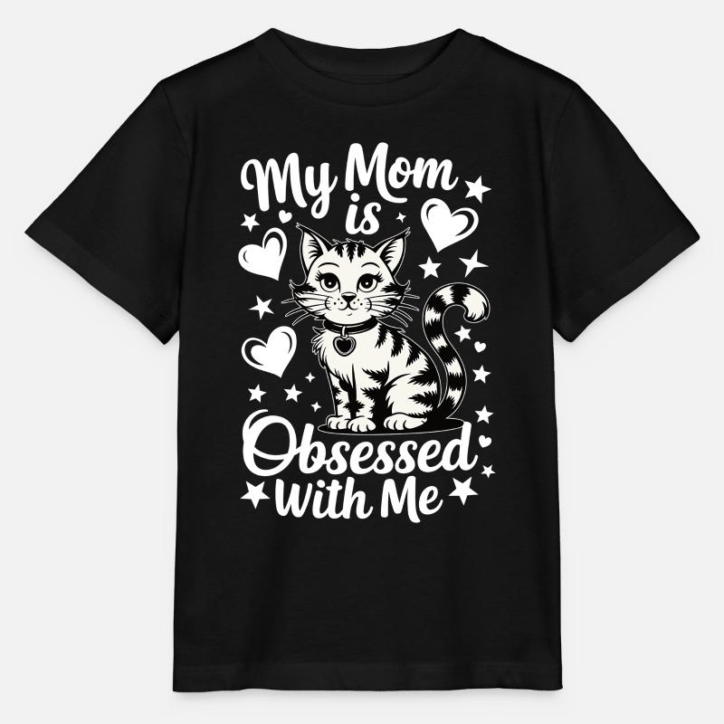 Ma mère est obsédée par moi - le design de chat - T-shirt bio MINI CREATOR Stanley/Stella Enfant - noir