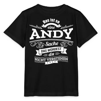 ANDY, DER KATALYSATOR FÜR DEINEN ERFOLG - Stanley/Stella Kinder T-Shirt MINI CREATOR  - Schwarz - Vorne - Mikhail (115cm)