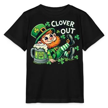 clover and out St. Patrick's Day fun - Stanley/Stella MINI CREATOR Kids’ T-Shirt - black - Front - Mikhail (115cm)