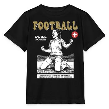 Swiss Fußballspielerin Shirt: Taktik und Timing - Stanley/Stella Kinder T-Shirt MINI CREATOR  - Schwarz - Vorne - Mikhail (115cm)