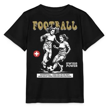 Willen am Ball: Fußballshirt für Spielerinnen - Stanley/Stella Kinder T-Shirt MINI CREATOR  - Schwarz - Vorne - Mikhail (115cm)