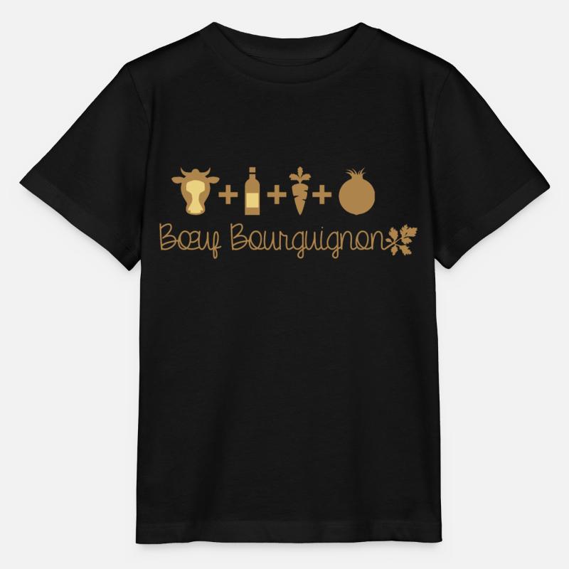 Bourgogne Boeuf Bourguignon - T-shirt bio MINI CREATOR Stanley/Stella Enfant - noir