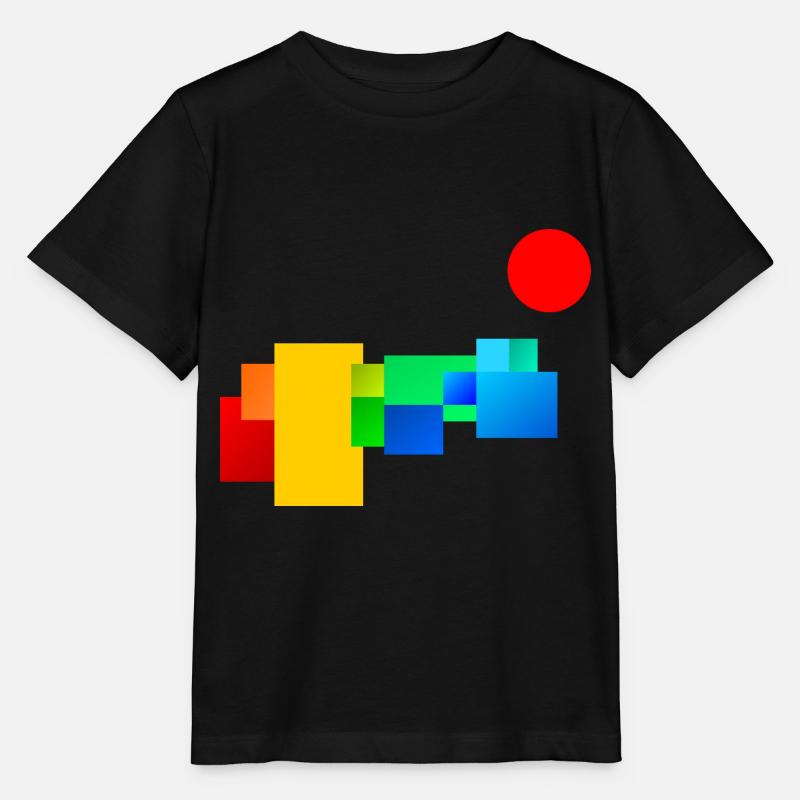 Art abstrait - T-shirt bio MINI CREATOR Stanley/Stella Enfant - noir