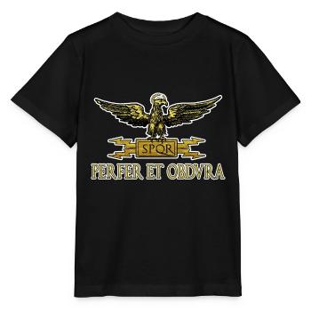 perfer et obdura latin parties et règnes ROM - T-shirt bio MINI CREATOR Stanley/Stella Enfant - noir - Devant - Mikhail (115cm)