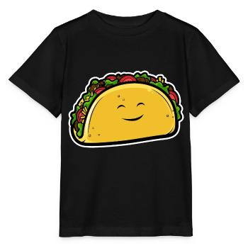 Taco de dessin animé - T-shirt bio MINI CREATOR Stanley/Stella Enfant - noir - Devant - Mikhail (115cm)