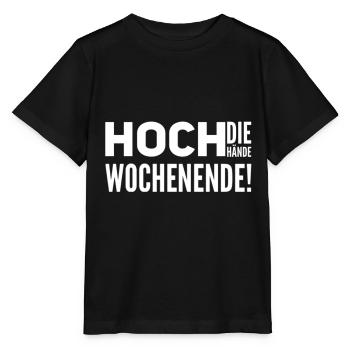Hoch die Hände, Wochenende! - Stanley/Stella Kinder T-Shirt MINI CREATOR  - Schwarz - Vorne - Mikhail (115cm)
