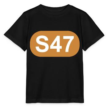 S-Bahn Berlin S47 - Stanley/Stella Kinder T-Shirt MINI CREATOR  - Schwarz - Vorne - Mikhail (115cm)
