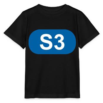 S-Bahn Berlin S3 - Stanley/Stella Kinder T-Shirt MINI CREATOR  - Schwarz - Vorne - Mikhail (115cm)